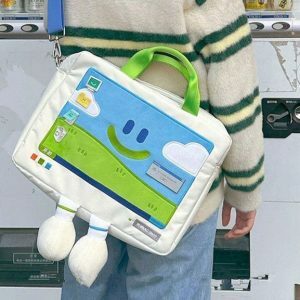 2.0 Windows XP Embroidery Handbag - Y2K Vintage Aesthetic Fashion