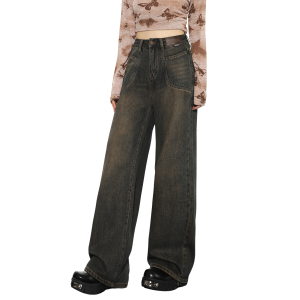 Basic Things Brown Jeans - Y2K Outfits Vintage Style for Winter Fashion