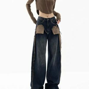 Canyon Town Cowboy Jeans - Y2K Vintage Outfits for Winter Street Style