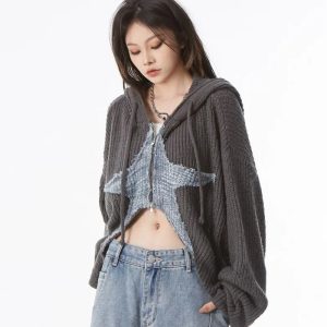 Celestial Shadow Hoodie - Y2K Vintage Aesthetic Street Style Fashion