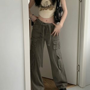 Comfy Cute Cargo Pants for Y2K Outfits: Vintage Style for Winter Fashion