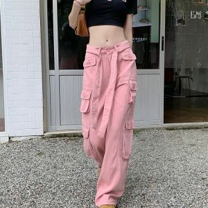 Comfy Cute Cargo Pants for Y2K Outfits: Vintage Style for Winter Fashion