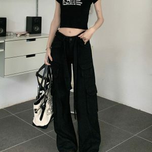 Comfy Cute Cargo Pants for Y2K Outfits: Vintage Style for Winter Fashion