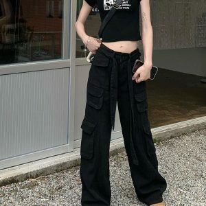 Comfy Cute Cargo Pants for Y2K Outfits: Vintage Style for Winter Fashion