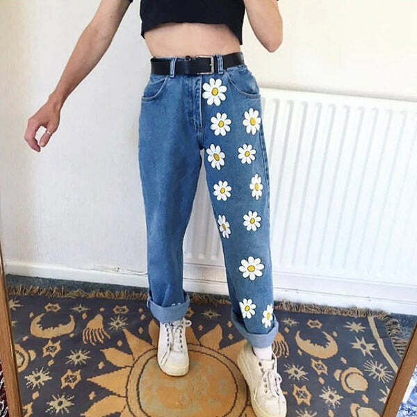 Daisy Mom Jeans - Y2K Vintage Outfits for Winter & Street Style Fashion