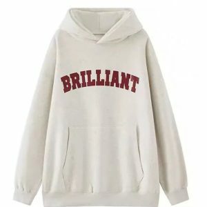 Fall Brilliant Statement Hoodie - Y2K Vintage Outfits for Women