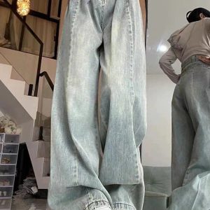 Fall Ultra Wide-Leg Baggy Jeans - Y2K Vintage Street Style Outfits