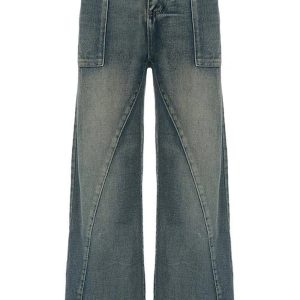 Fall Vintage Washed Baggy Jeans - Y2K Outfits for Retro Street Style