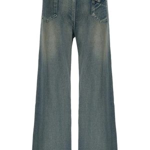 Fall Vintage Washed Baggy Jeans - Y2K Outfits for Retro Street Style