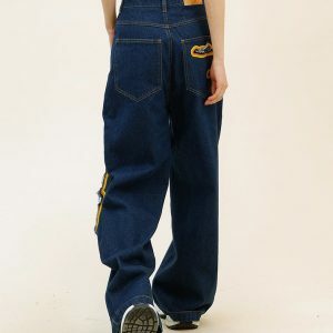 Feel The Burn Cut-Out Jeans - Y2K Vintage Winter Outfits for Women