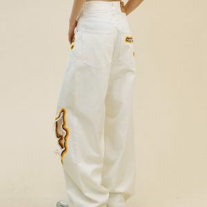 Feel The Burn Cut-Out Jeans - Y2K Vintage Winter Outfits for Women