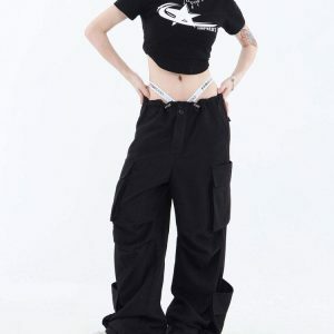 Got Chemistry Aesthetic Cargo Pants - Y2K Vintage Street Style Outfit