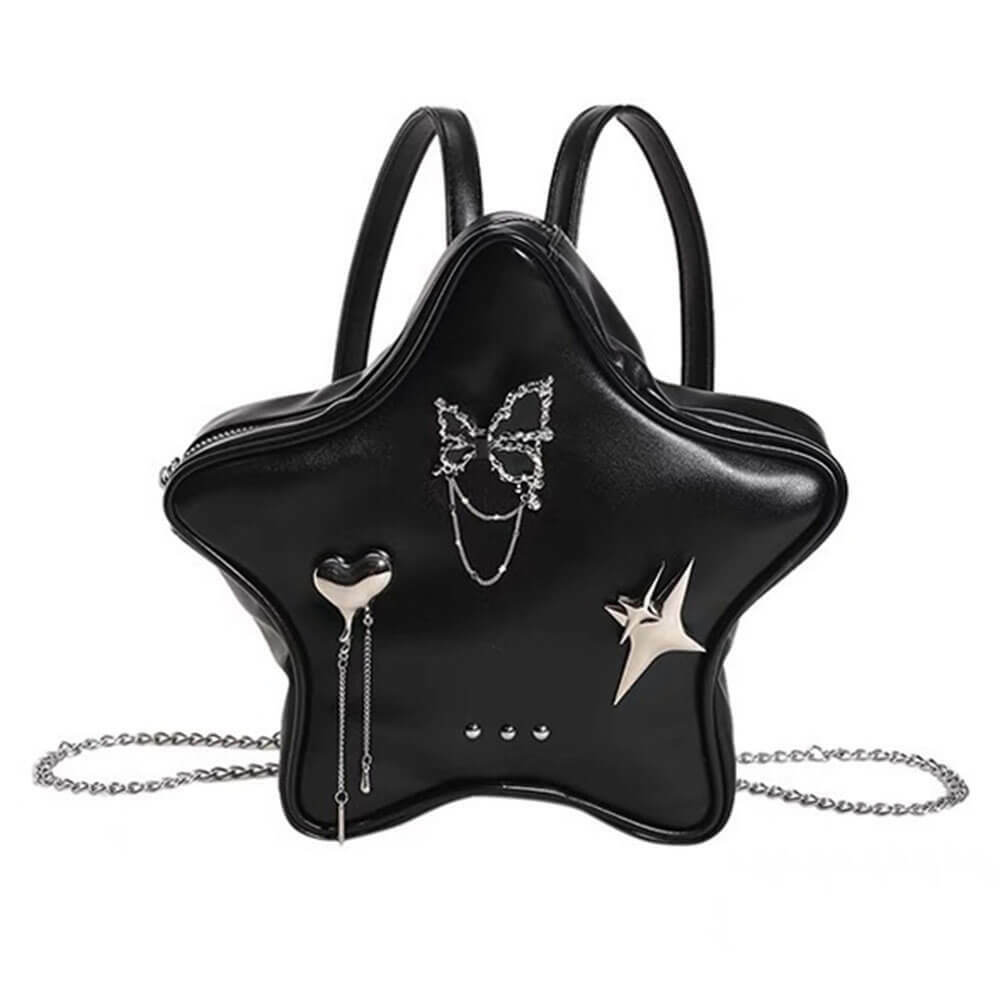 Grunge Star-Shaped Mini Backpack | Y2K Vintage Outfits for Women