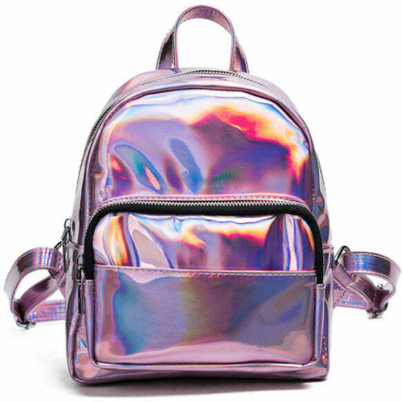 Holo Mini Backpack - Y2K Vintage Outfits for Winter & Street Style