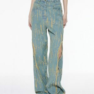 Icon Living Wide Jeans - Y2K Vintage Outfits for Winter Street Style