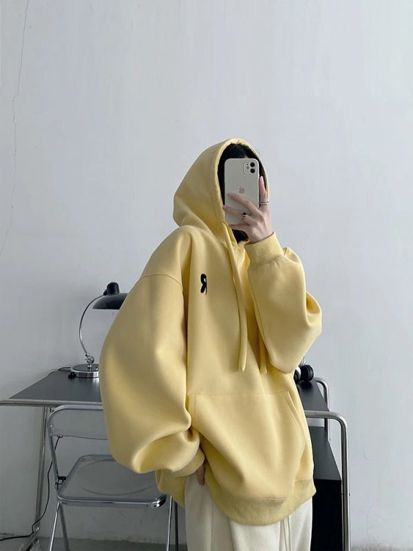 Minimalist Pastel Hoodie - Y2K Vintage Aesthetic Street Style Outfit