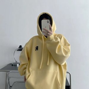 Minimalist Pastel Hoodie - Y2K Vintage Aesthetic Street Style Outfit