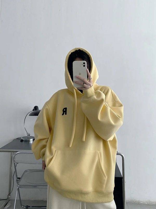 Minimalist Pastel Hoodie - Y2K Vintage Aesthetic Street Style Outfit