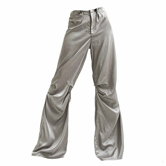 Miracle Satin Wide Pants - Y2K Vintage Outfits for Winter Street Style