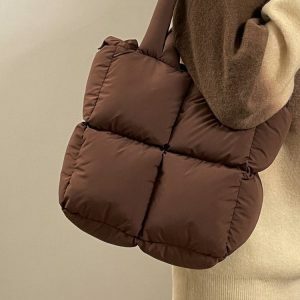 Puffy Shoulder Bag - Y2K Vintage Outfits for Winter & Street Style Fashion