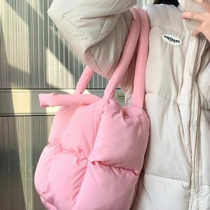 Puffy Shoulder Bag - Y2K Vintage Outfits for Winter & Street Style Fashion