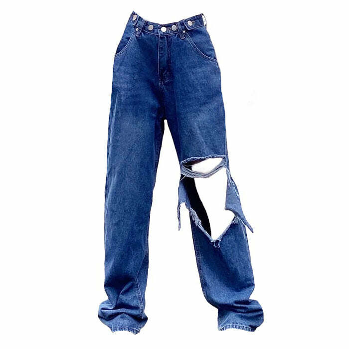 Ripped Baggy Jeans for Y2K Outfits: Vintage Style for Winter Fashion