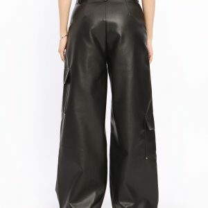 Rock The Scen Leather Trousers - Y2K Vintage Winter Outfits for Women