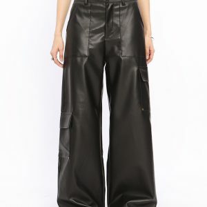 Rock The Scen Leather Trousers - Y2K Vintage Winter Outfits for Women