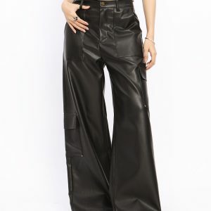 Rock The Scen Leather Trousers - Y2K Vintage Winter Outfits for Women