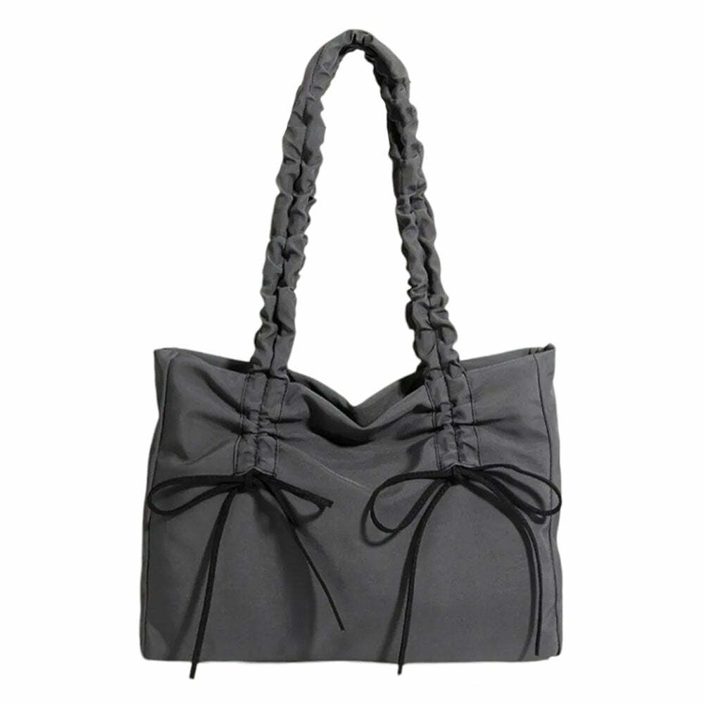 Saturday School Bow Shoulder Bag - Y2K Vintage Outfits for Women