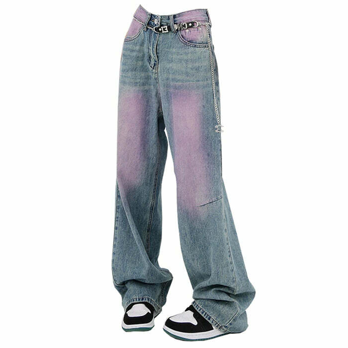 Skater Girl Wash Baggy Jeans - Y2K Vintage Outfits for Winter Style