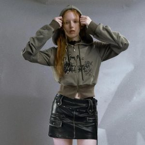 Street Edge Hoodie - Y2K Vintage Outfits for Winter & Aesthetic Styles