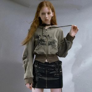 Street Edge Hoodie - Y2K Vintage Outfits for Winter & Aesthetic Styles