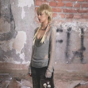 Urban Edge Fishnet Top - Y2K Vintage Outfits for Winter Street Style