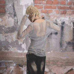 Urban Edge Fishnet Top - Y2K Vintage Outfits for Winter Street Style