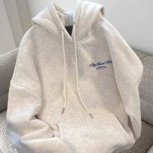 Urban Script Graphic Hoodie - Y2K Vintage Street Style Outfit for Women