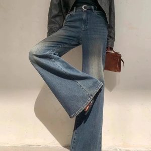 Vintage Horizon Flare Jeans - Y2K Outfits for Winter & Street Style