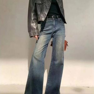 Vintage Horizon Flare Jeans - Y2K Outfits for Winter & Street Style