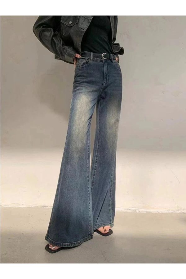 Vintage Horizon Flare Jeans - Y2K Outfits for Winter & Street Style