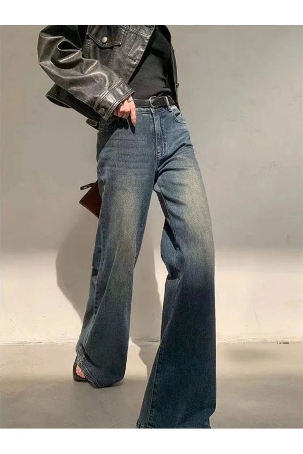 Vintage Horizon Flare Jeans - Y2K Outfits for Winter & Street Style