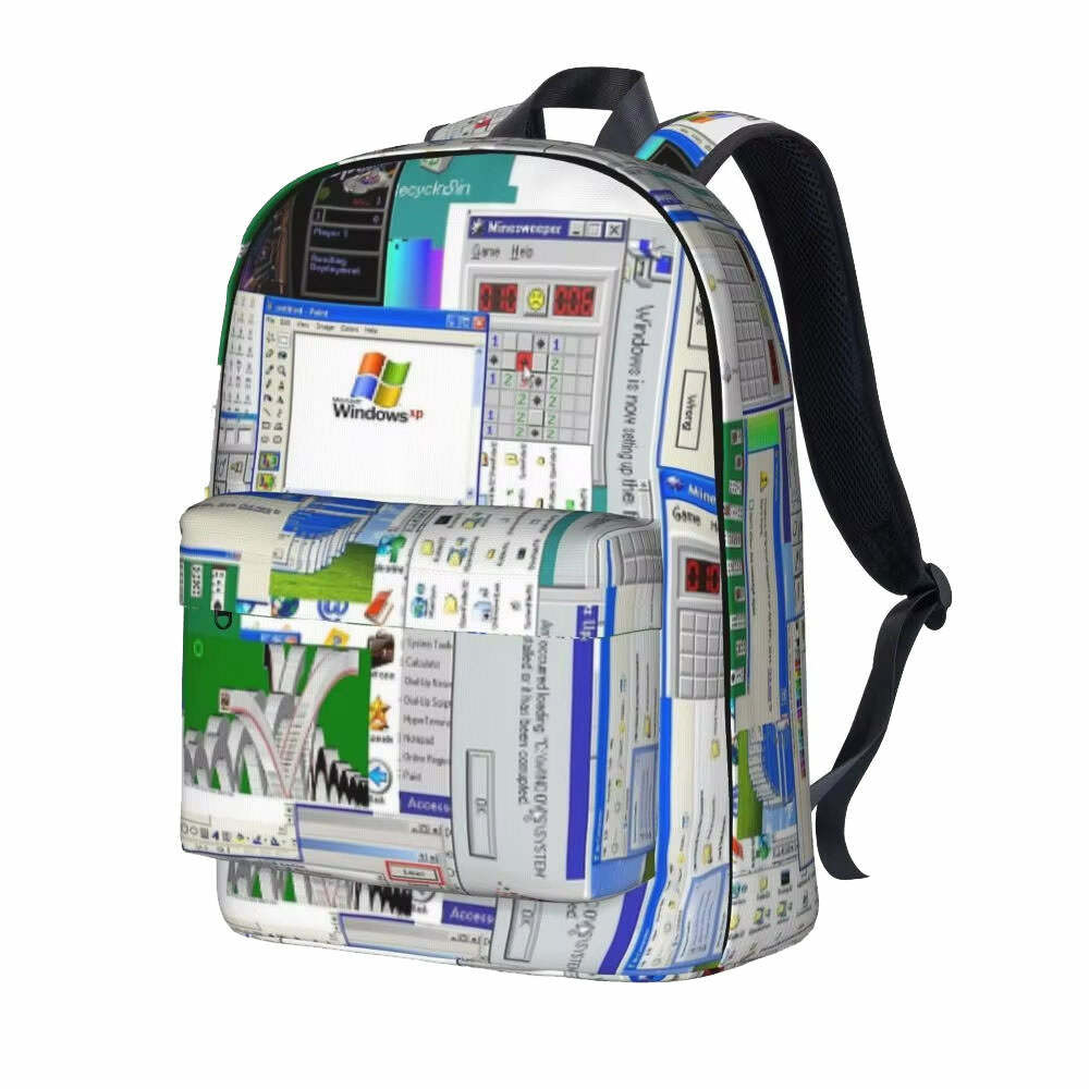 Windows XP Aesthetic Backpack - Y2K Vintage Outfits for Women Fashion