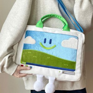 Windows XP Aesthetic Embroidery Handbag | Y2K Vintage Outfits Style