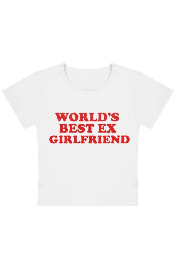 World's Best Ex Girlfriend Slogan Top | Y2K Vintage Aesthetic Outfit