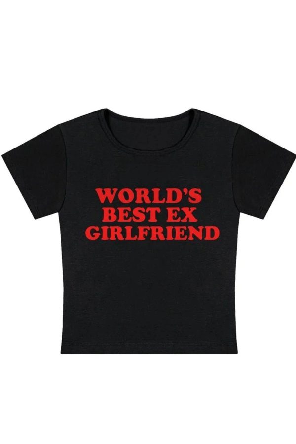 World's Best Ex Girlfriend Slogan Top | Y2K Vintage Aesthetic Outfit